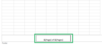 how to add page numbers on excel spreadsheet