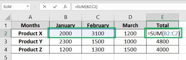 SUM function