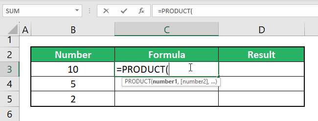 10 start product formula with equal sign