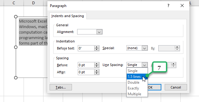 12 change line spacing