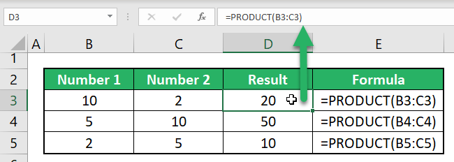 14 how to multiply in Excel array formulas