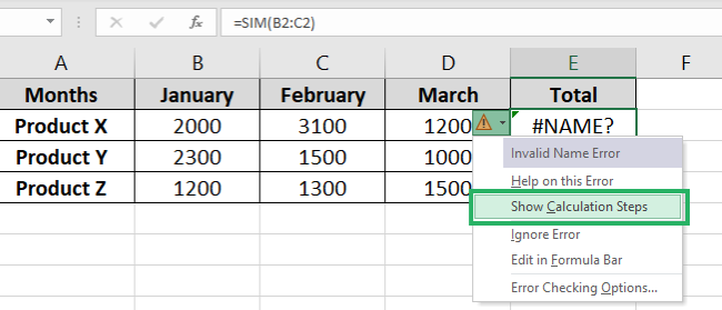 Show calculation steps