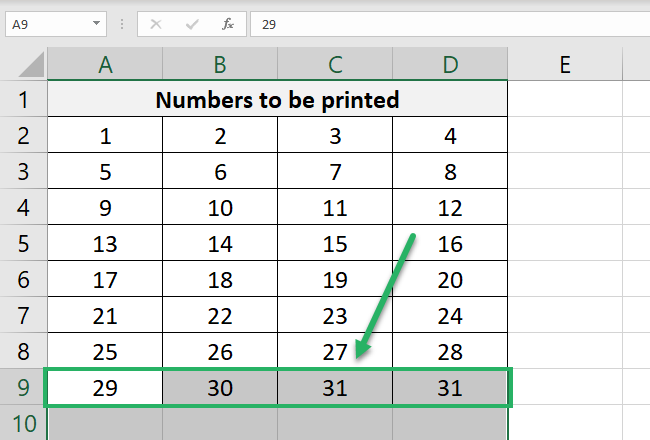 Blank cells/rows deleted