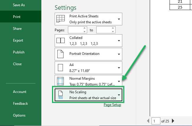 Fit options for printer driver