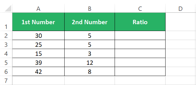 Set of numbers in Excel