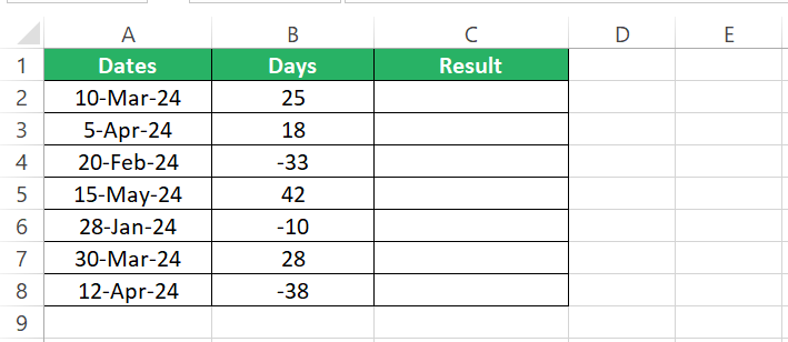 Dates and days in Excel