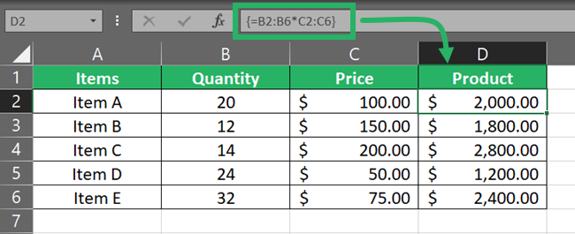 An array formula