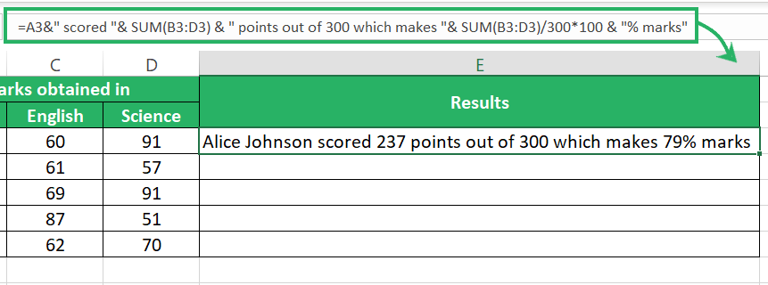 Multiple formulas in Excel spreadsheet