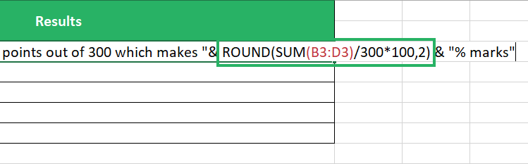 The ROUND nested function