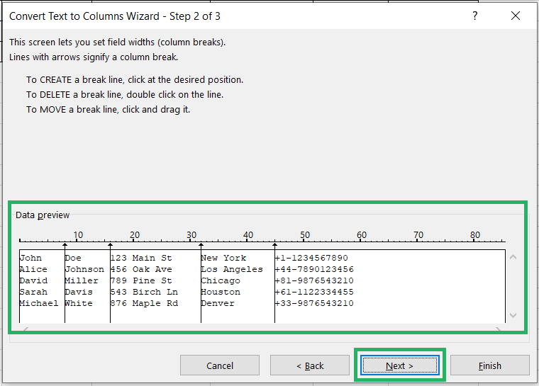 unmerge cells on width