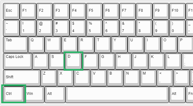 ctrl+d
