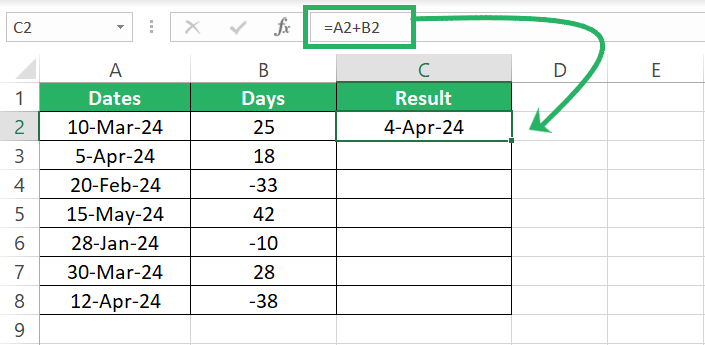 Adding days to new date