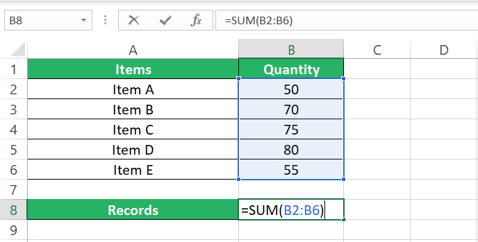 Quantity if formula / if function