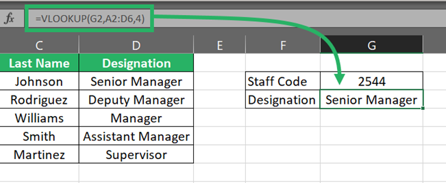 Running the VLOOKUP function