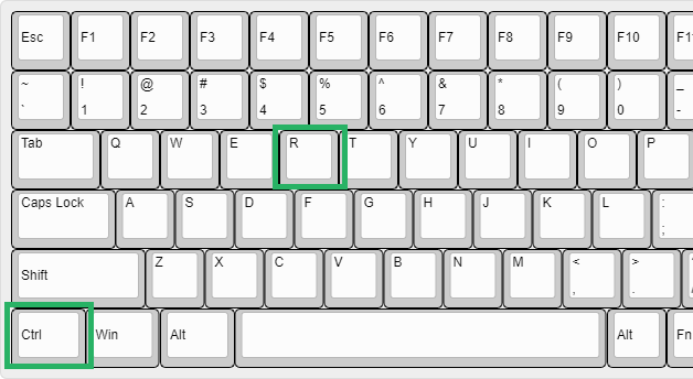 press Ctrl+r keystroke