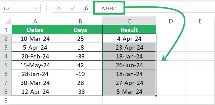 Date formula dialog