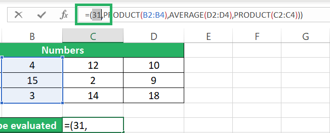 Result of the first part