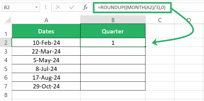 4 Round up quarter formula to whole numbers