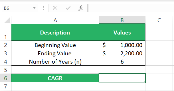 Setting up input values