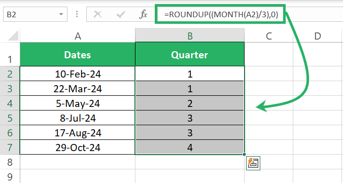 5 Whole list of quarter number