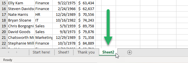 rename worksheet