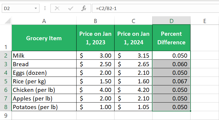 Drag and drop to the whole column
