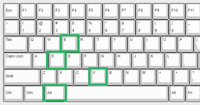 Press Alt > E > S > V