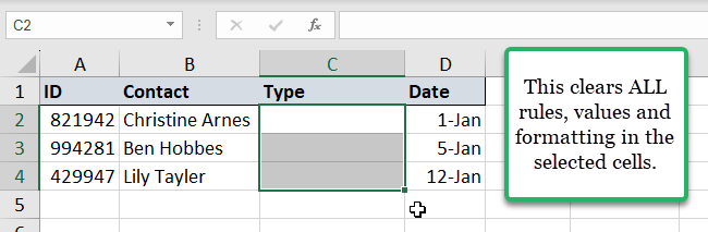 Remove drop-down list using Clear All Button