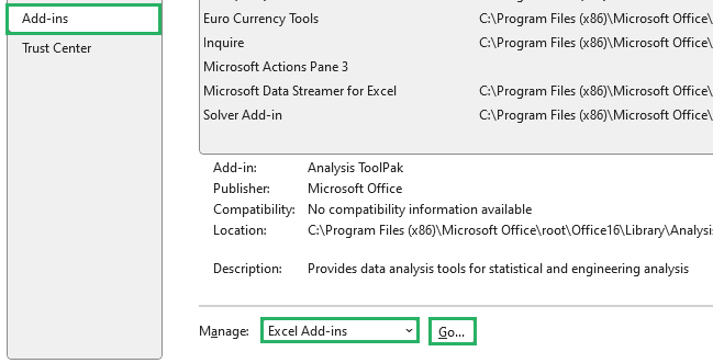 IMAGE 20 Select Excel Add-ins