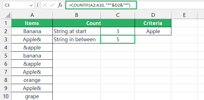 Finding string in between characters