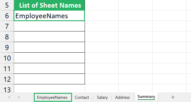 Image 10 Change the name of the Excel sheet