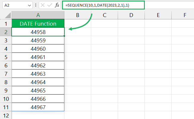 Date formula with sequence