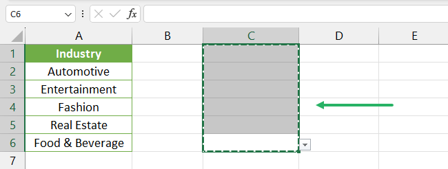 Copy the empty dropdown column