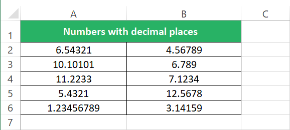 List of numbers