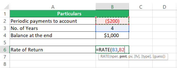 How to Use the RATE Function in Excel (Interest Rate) - Spreadsheeto