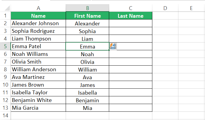 Remaining list populated based on cell value