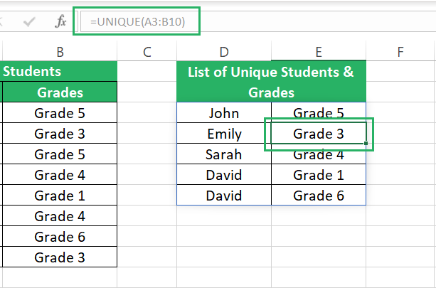 Same formula for whole array