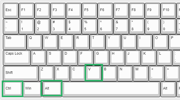 press ctrl + Alt + V shortcut