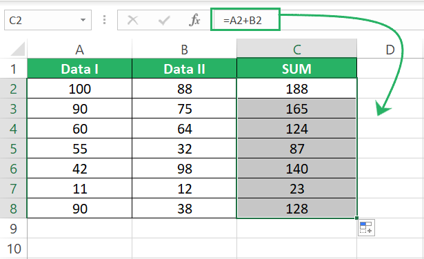 Formula copied down entire column