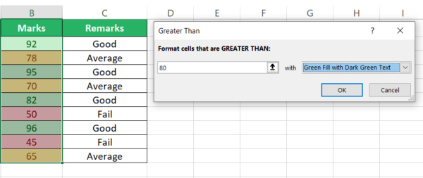 How to Fill Color in Excel Cell Using a Formula - Spreadsheeto