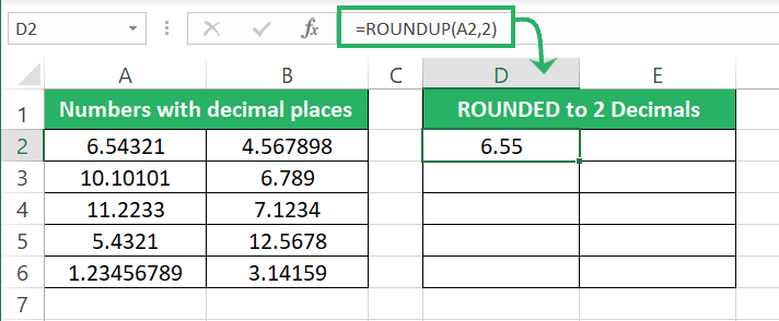 Rounded up results