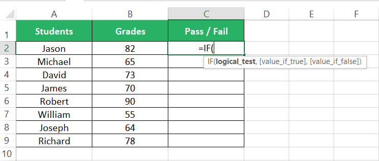 IF formula in Excel