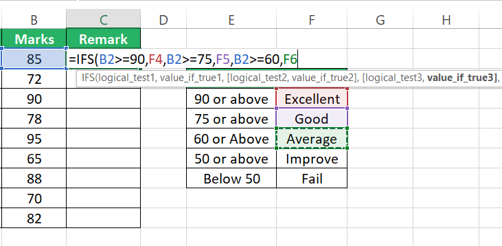 Third logical test and value_if_true