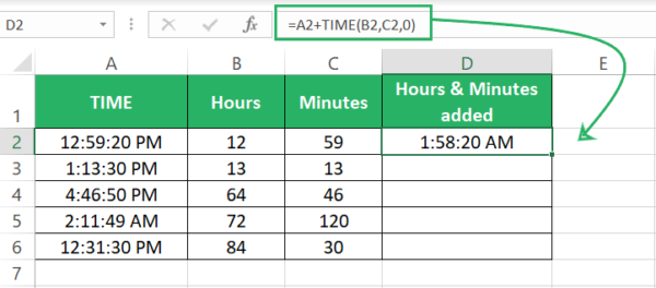 How to Calculate Time in Excel (TIME Function) - Spreadsheeto