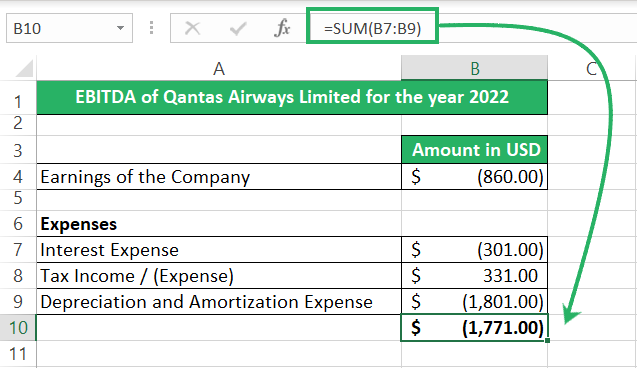 17 EBITDA calculation