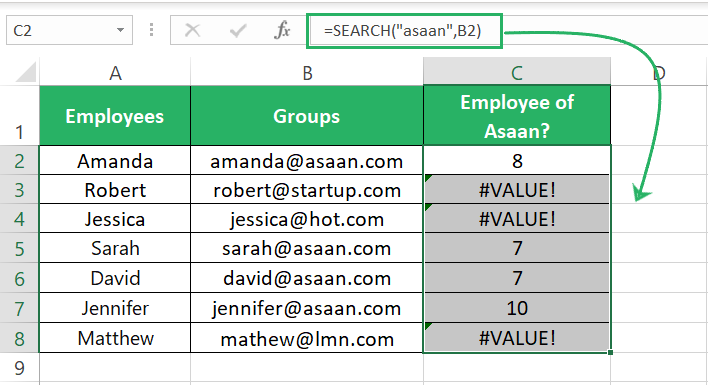 Value iferror in worksheet