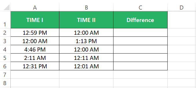 Time stamps in Excel