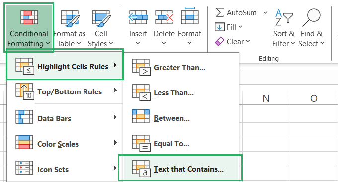 Conditional Formatting