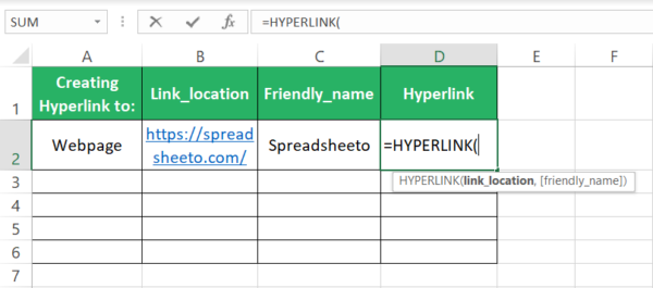 Link In Excel Example How to Use Excel's HYPERLINK Function (Examples) - Spreadsheeto