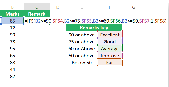 using absolute references